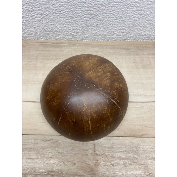 Coconut Shell Bowl Pink Splash Handmade And Painted - Picture 3 of 5